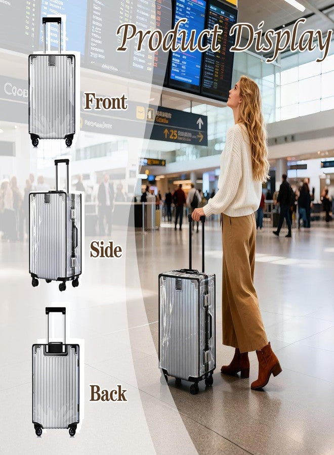 Fhauopsa 3 PCS Clear Suitcase Covers for Luggage, 20" 24" 28" Luggage Protector Suitcase Cover TSA Approved Waterproof Transparent PVC Protector (20"+24"+28") - Image 5